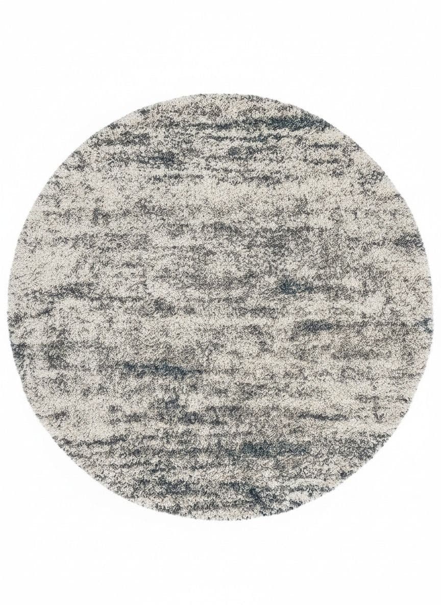 SHAGGY BRUMA SER ROUND IVORY/GREY 305D